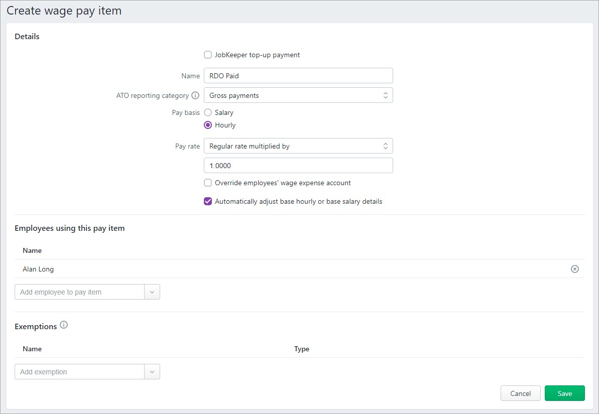 Rostered days off (RDOs) MYOB Business MYOB Help Centre